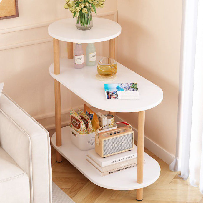 Sidebord i massivt træ med tre hylder – 60 eller 80 cm