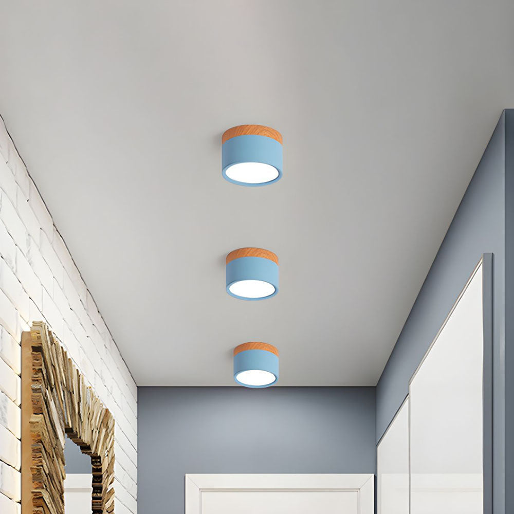 Lille Cylindrisk LED Loftlys Til Overflademontering Med Kompakt Design