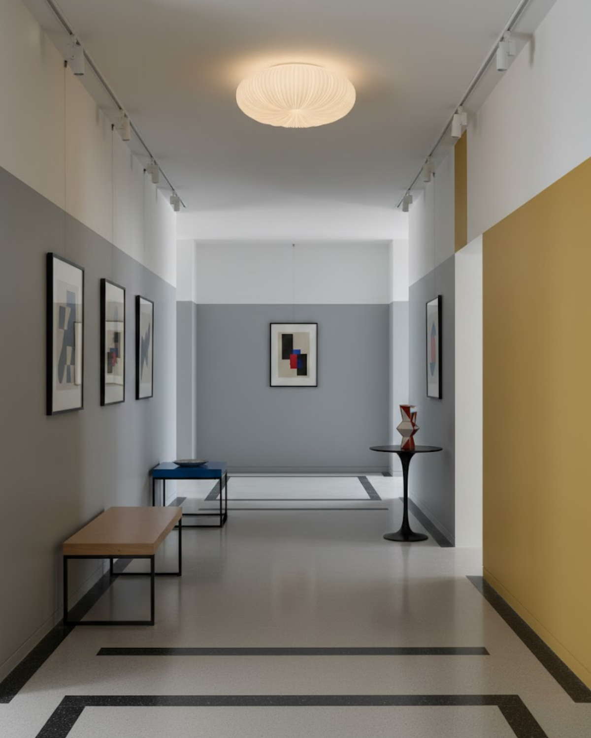 Loftlampe med Skulpturel Himmelglød og Elegant Harmonisk Silhuet
