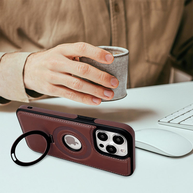 iPhone-cover med magnetisk stander og beskyttende kanter