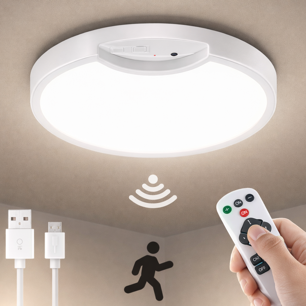 Sensorstyret LED‑Lampe med Magnetisk Montering og Trådløs Drift