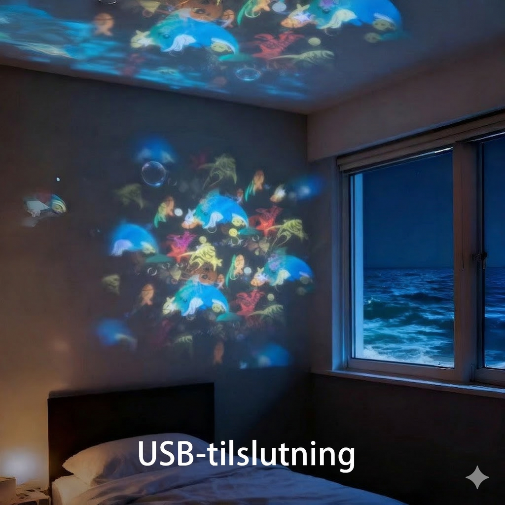 Projektorlampe med Havtema og Justerbar Lysstyrke