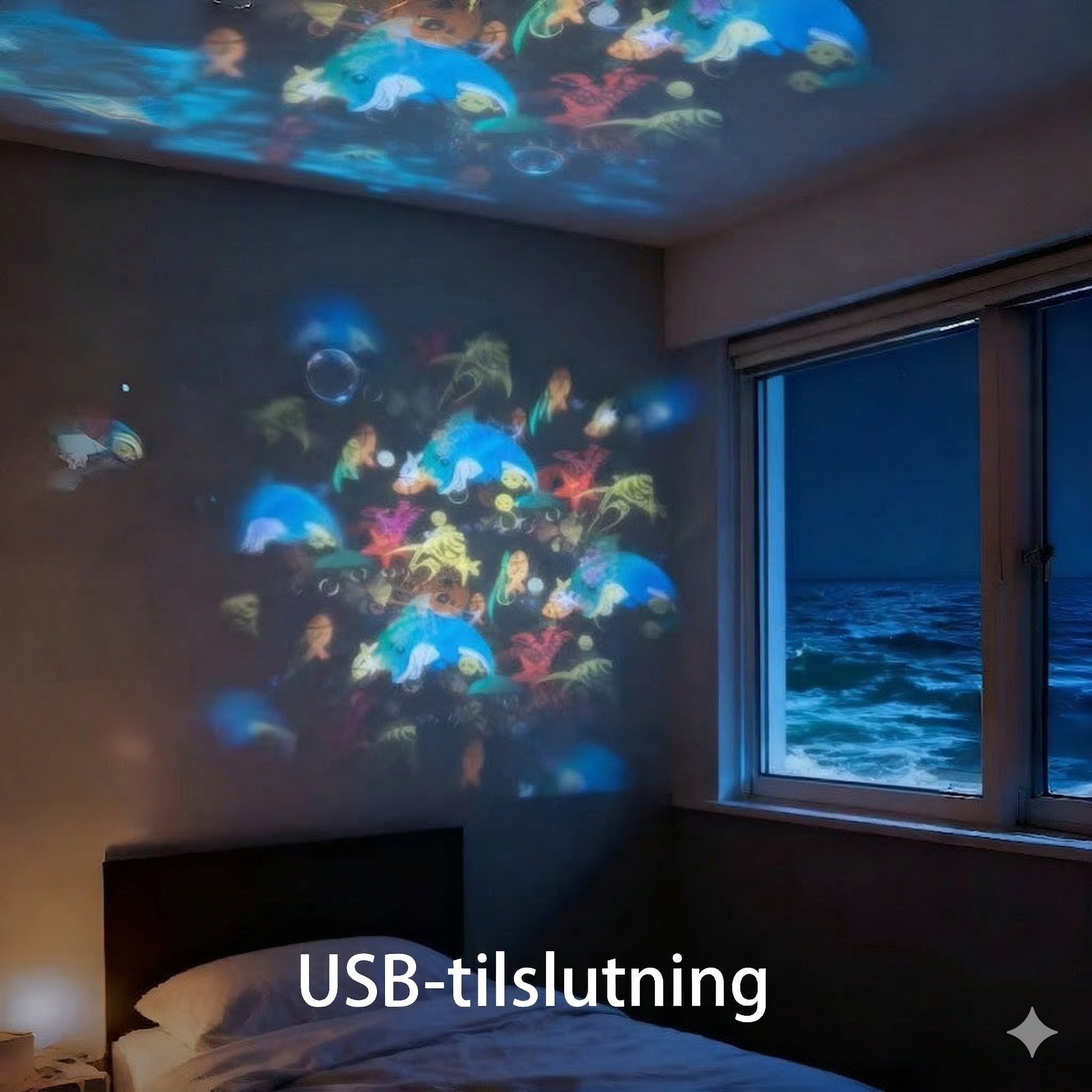 Projektorlampe med Havtema og Justerbar Lysstyrke