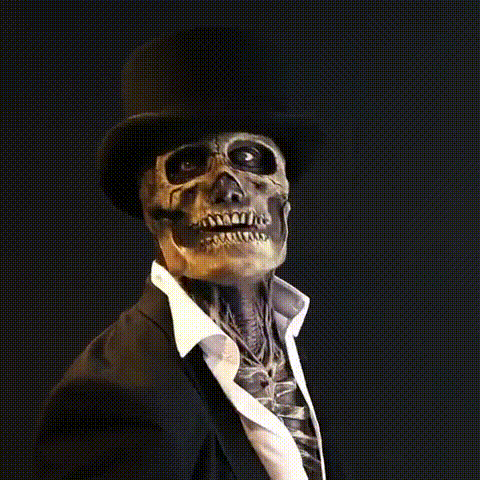 Halloween Skeletmaske I Latex Med Realistisk Horror Design