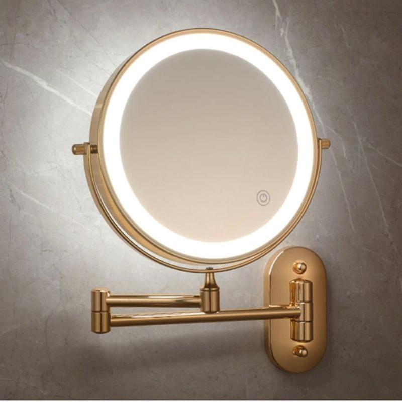 LED Makeupspejl med Forstørrelse og 360° Rotation