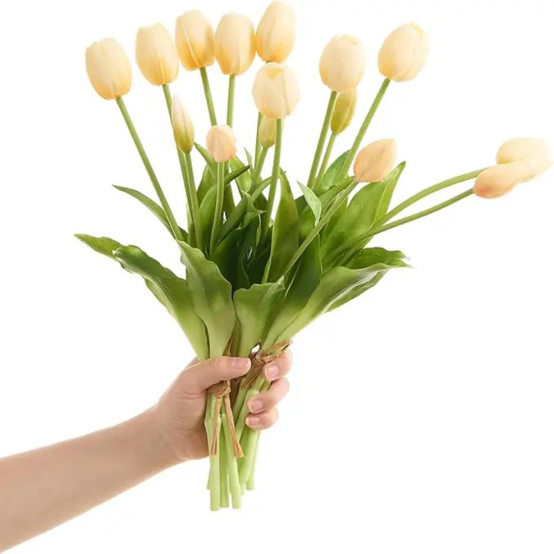 Kunstige Tulipaner med Naturtro Overflade og Fleksible Stængler