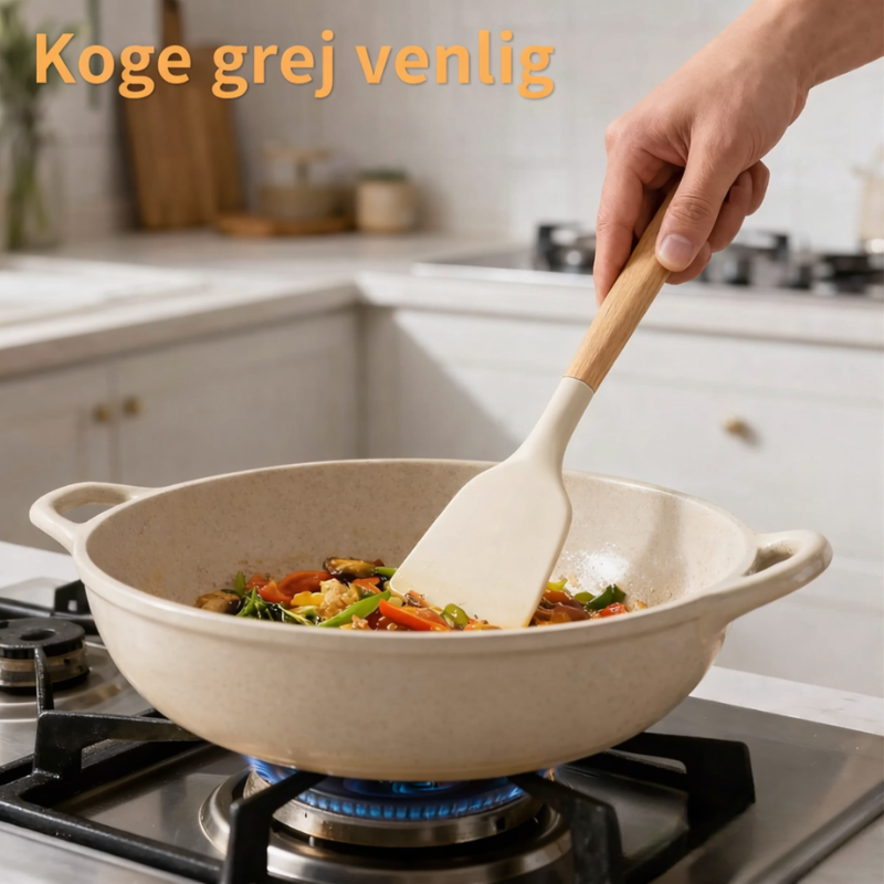 Køkkenredskabssæt i Silikone med Ergonomiske Håndtag