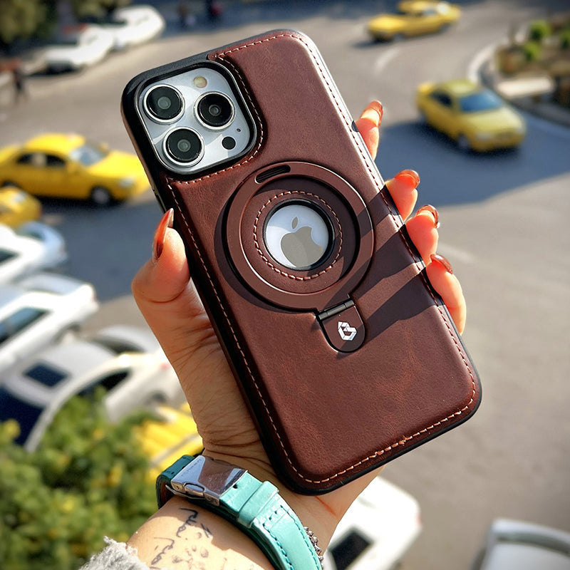 iPhone-cover med magnetisk stander og beskyttende kanter