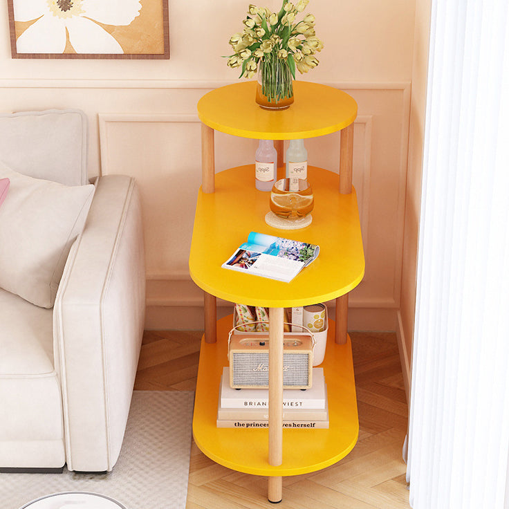 Sidebord i massivt træ med tre hylder – 60 eller 80 cm