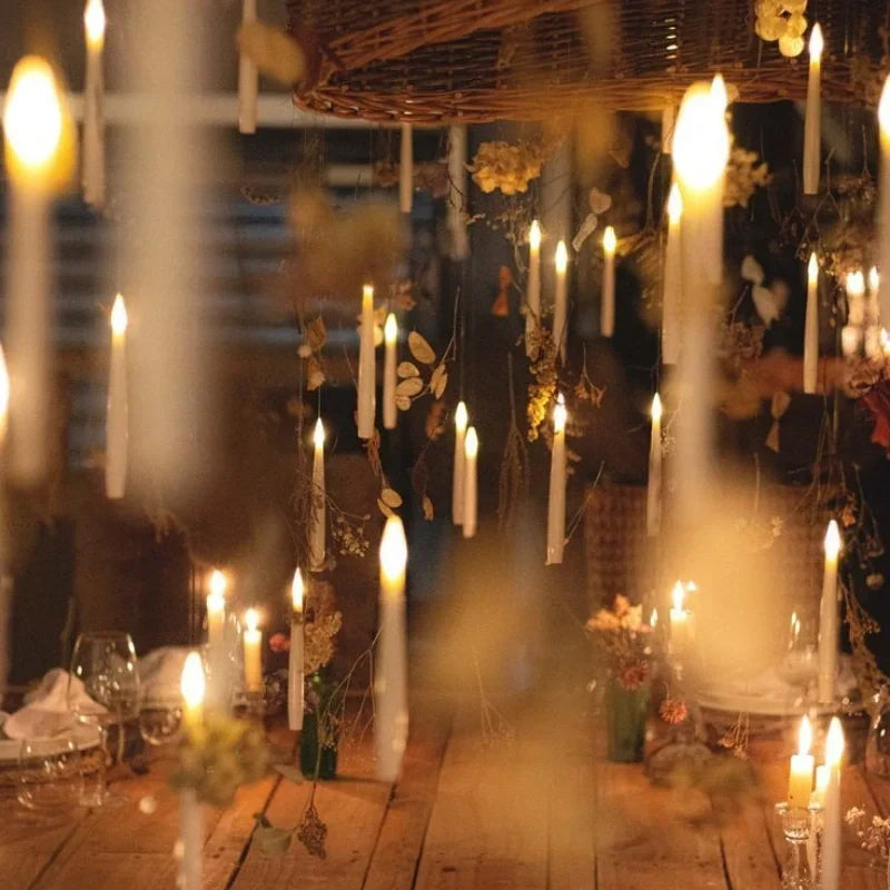 Svævende LED Vandlys med Flakkende Effekt til Dekorativ Stemning