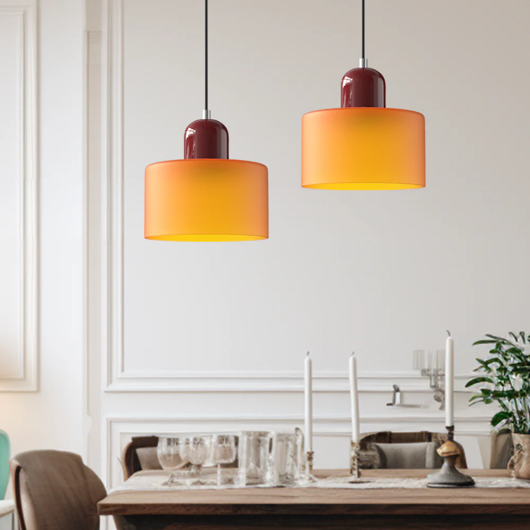 Retro Loftlampe Med Rund Glasskærm Til Blød Jævn Belysning