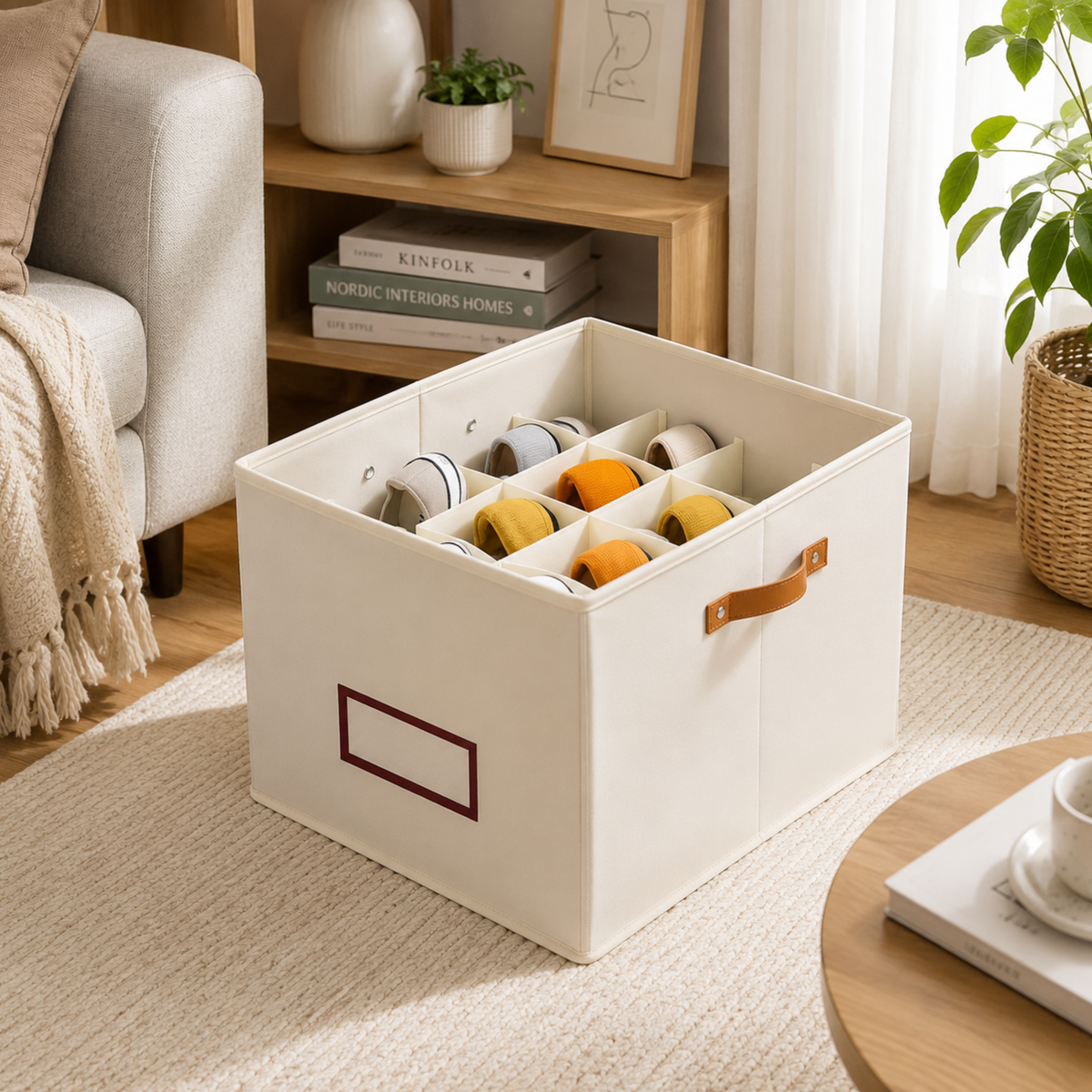 Skoboks med 16 Rum og Gennemsigtigt Låg