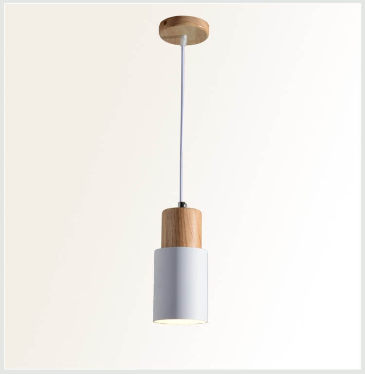 Nordisk Cylinderpendel i Macaron‑Farver med LED Lys