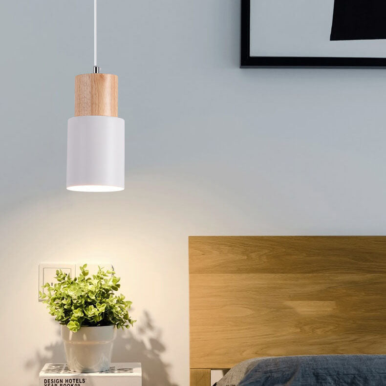Nordisk Cylinderpendel i Macaron‑Farver med LED Lys