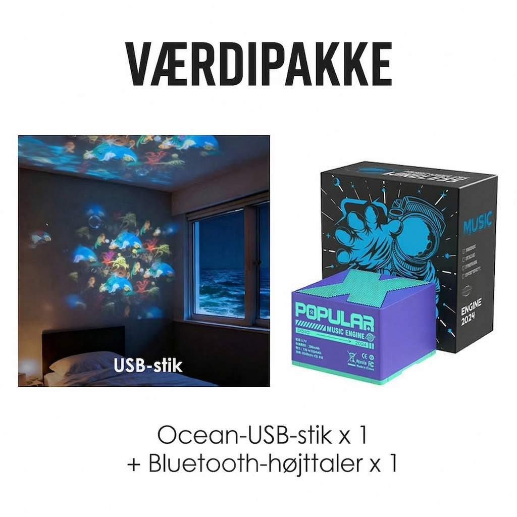 Projektorlampe med Havtema og Justerbar Lysstyrke