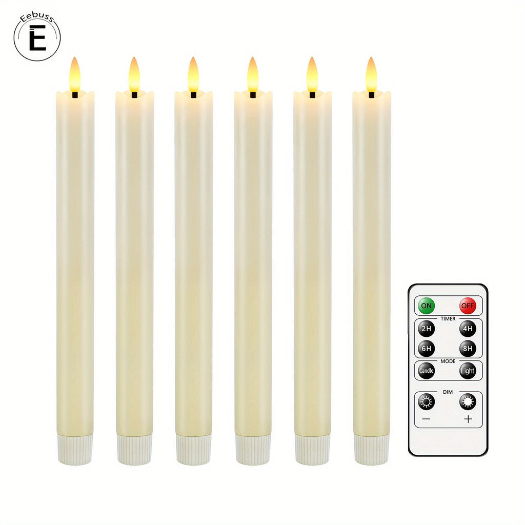 Led Lyskaars Realistisk Flamme Fjernbetjent Hyggebelysning