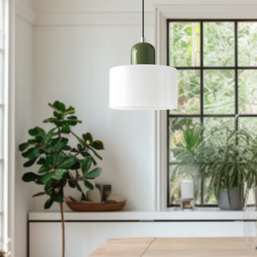 Retro Loftlampe Med Rund Glasskærm Til Blød Jævn Belysning