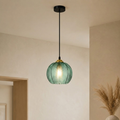 Moderne Glas Pendellampe med Stribet Struktur