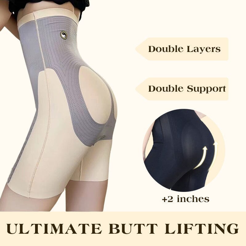 Højtaljede shapewear-bukser med elastisk støtte