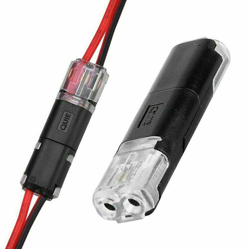 Dobbelt ledningsklemme med push-in-tilslutning