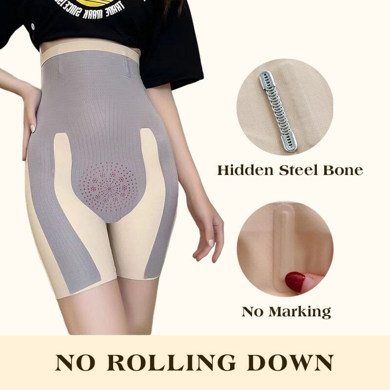 Højtaljede shapewear-bukser med elastisk støtte
