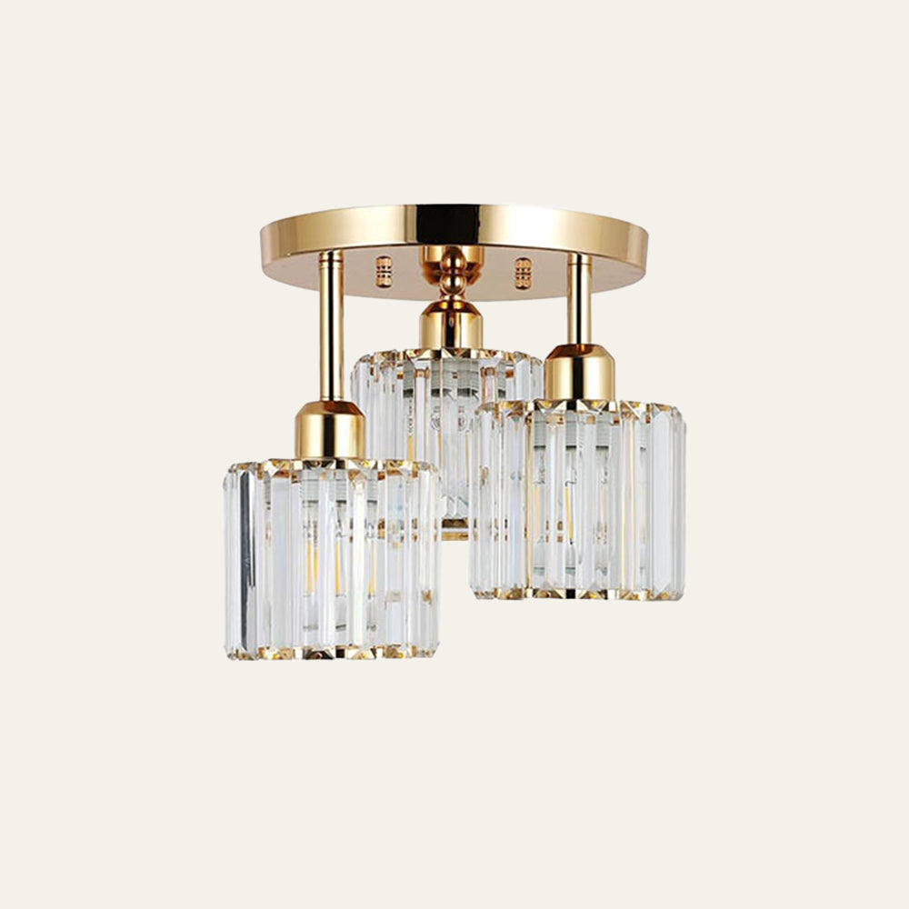Krystallinsk LED Loftlys Med Lagdelt Glasdesign Og Harmonisk Belysning
