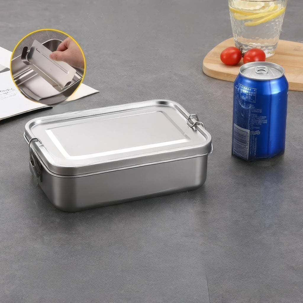 Lunchboks Rustfrit Stål Med Flere Rum Og Kompakt Transportvenligt Design