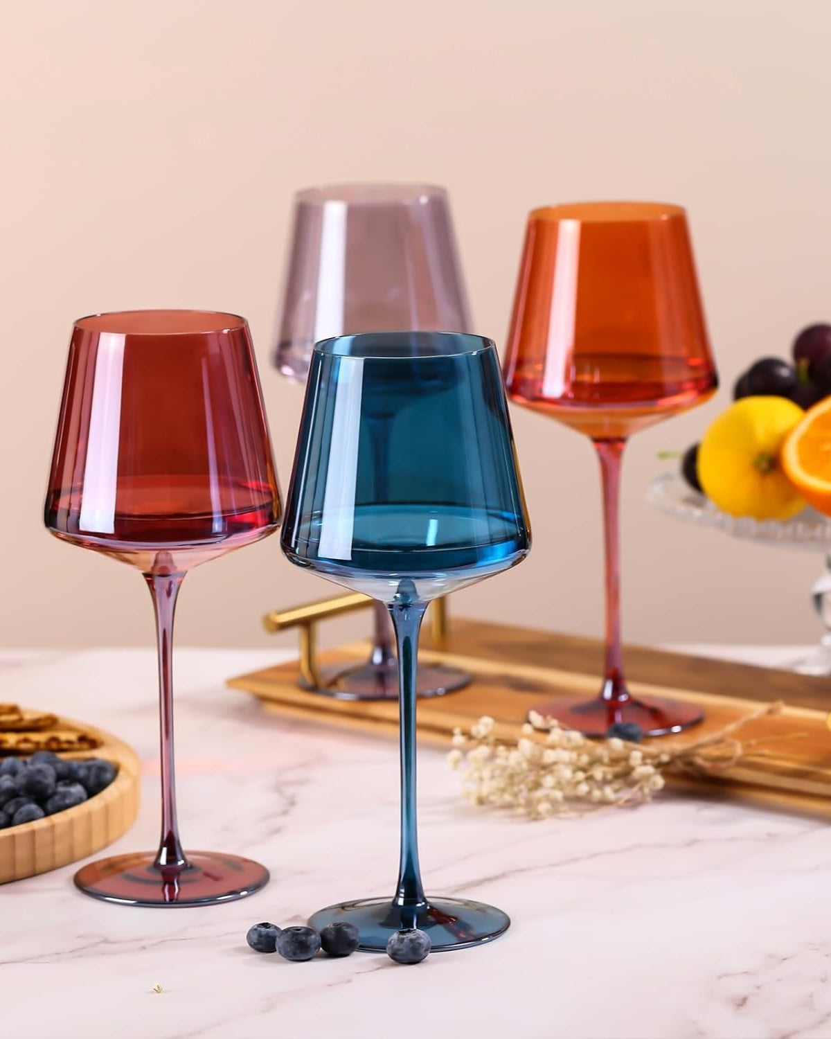 Håndformet Glassetsæt med Elegant Kunstnerisk Silhuet