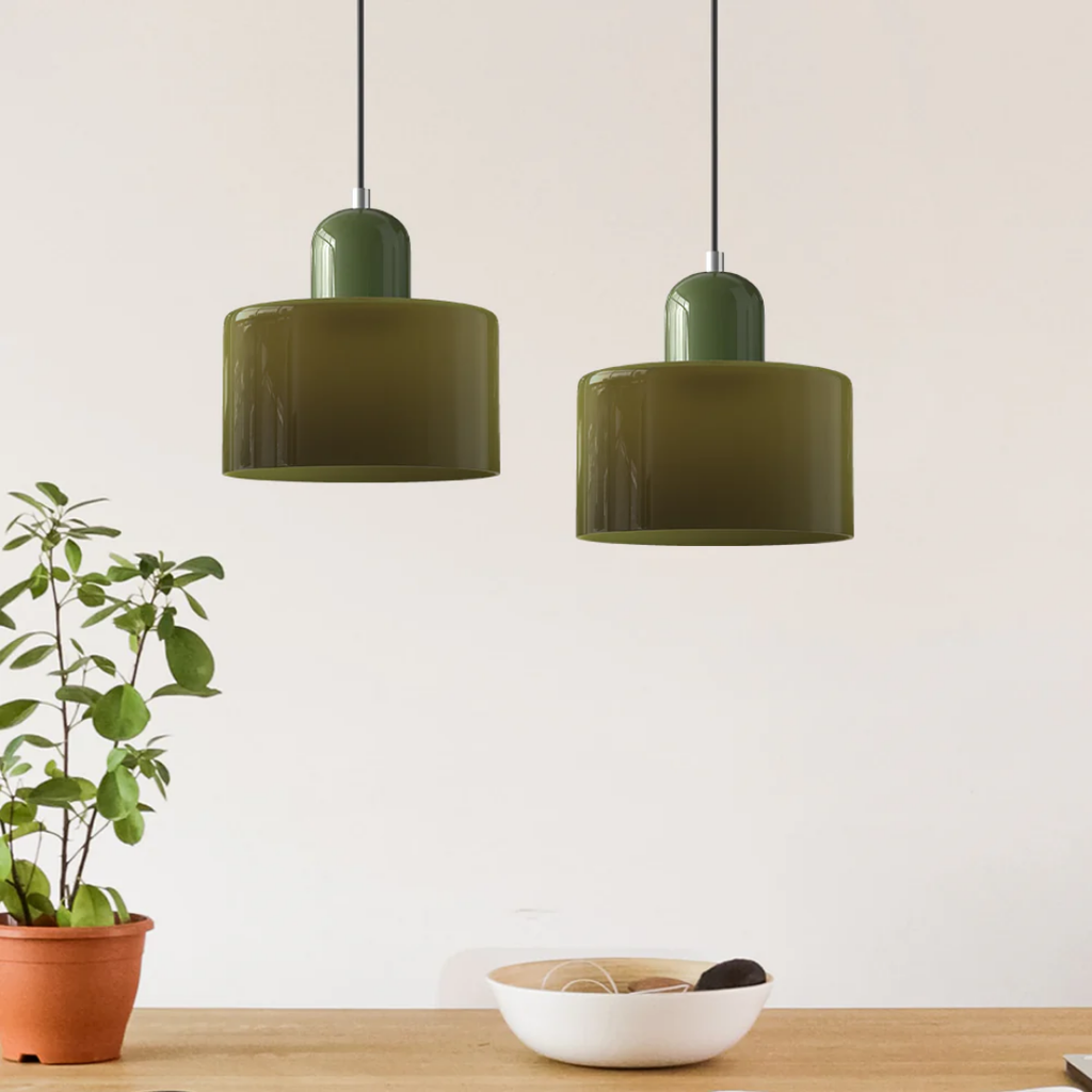Retro Loftlampe Med Rund Glasskærm Til Blød Jævn Belysning