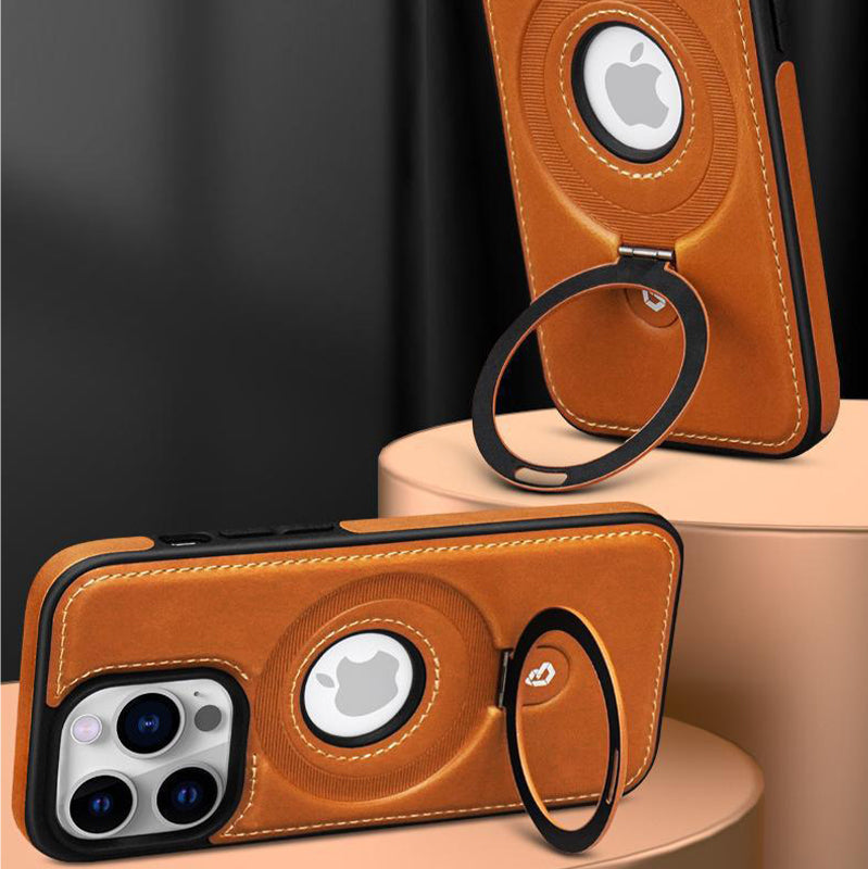 iPhone-cover med magnetisk stander og beskyttende kanter