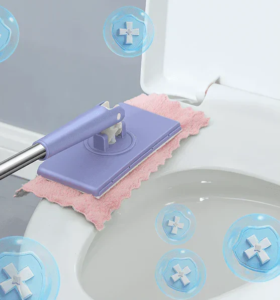 Klemmemoppe med Automatisk Fastgørelse og Hurtigtørrende Mikrofiber