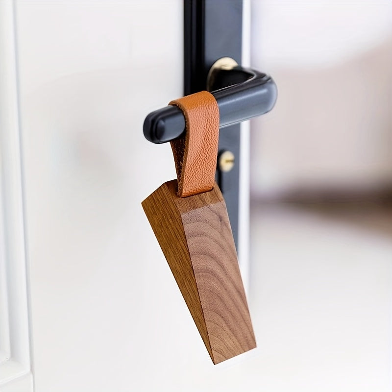Træ Dørstop med Skridsikker Base og Minimalistisk Design