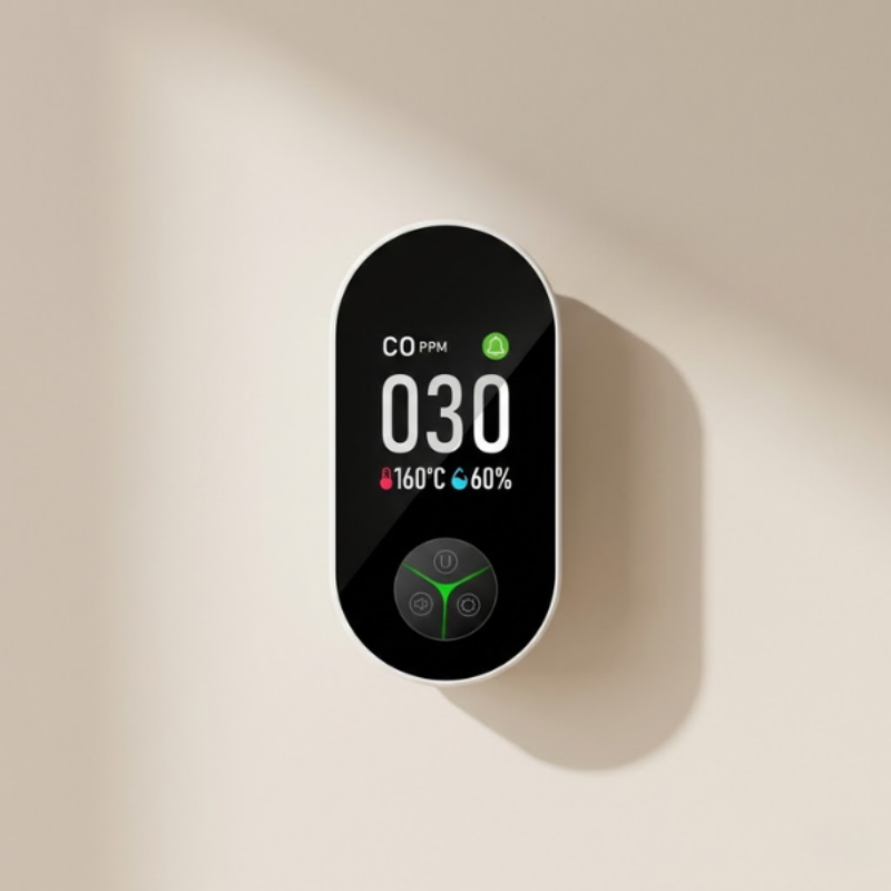 Plug‑in Kuliltealarm med Lcd‑Visning og Kontinuerlig Indendørs Overvågning