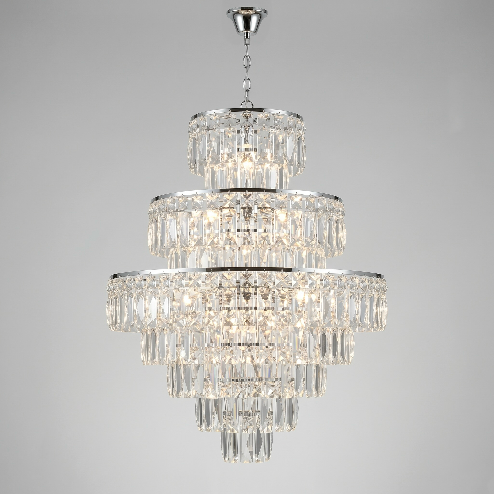 Tiered Crystal Chandelier Pendant Light