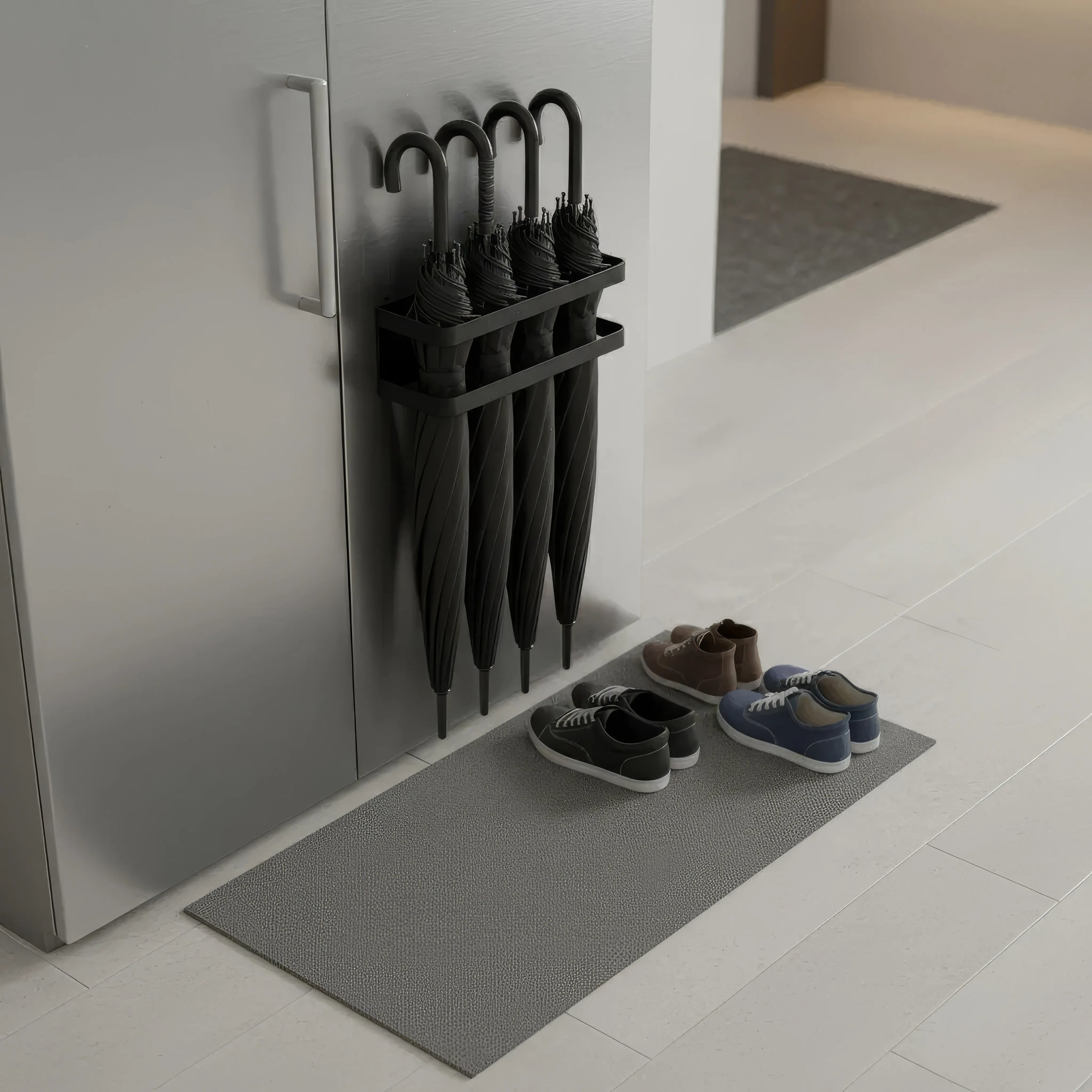 Paraplyholder Justerbar Med Drypbakke Og Minimalistisk Design Til Entré