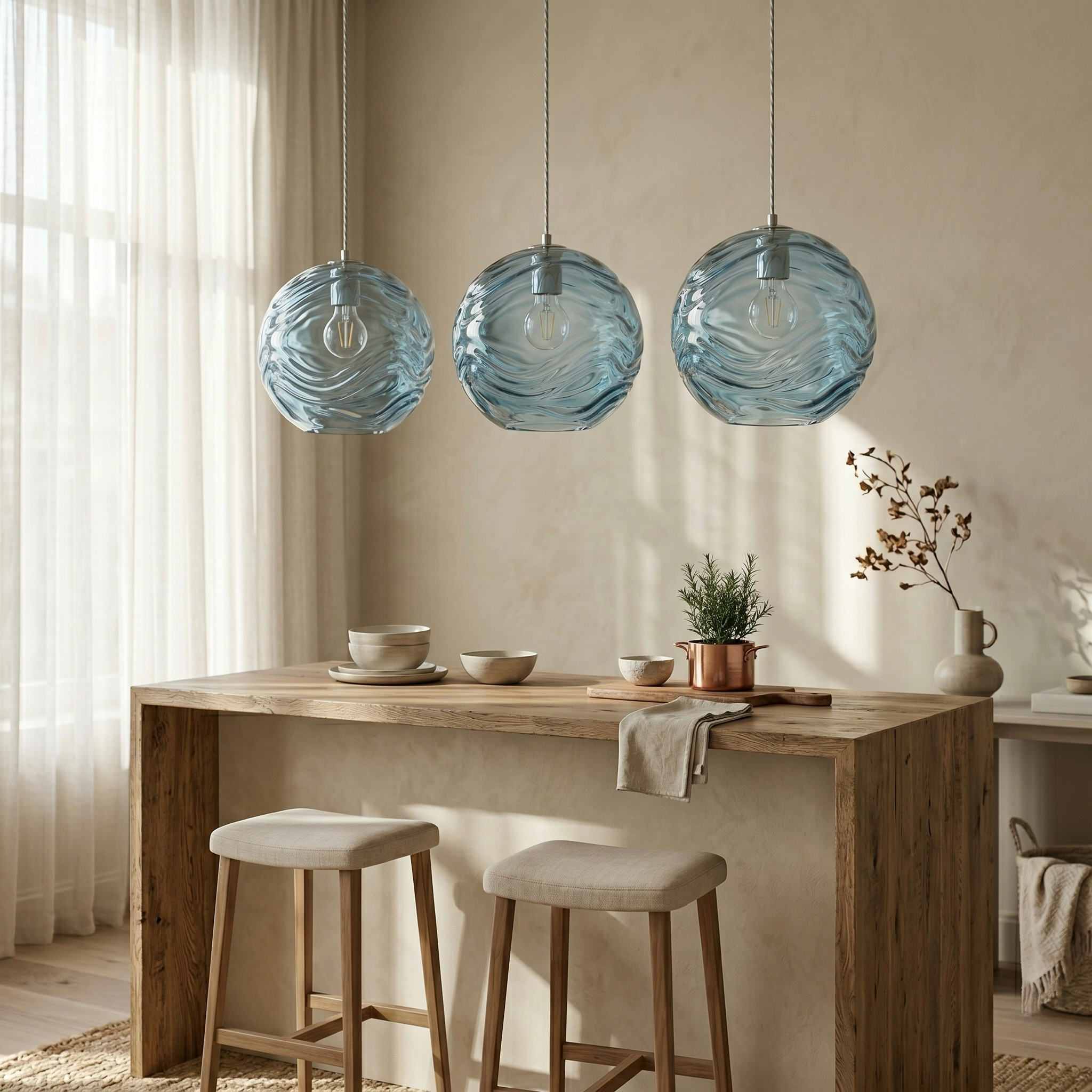Ocean Wave-pendel i glas