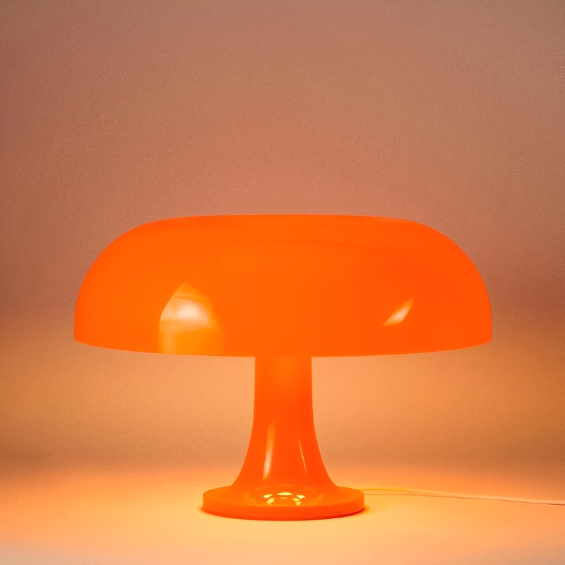 Retro Bordlampe Med Svampeform Og Justerbar LED-Belysning