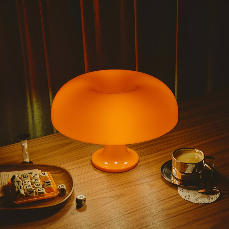 Retro Bordlampe Med Svampeform Og Justerbar LED-Belysning