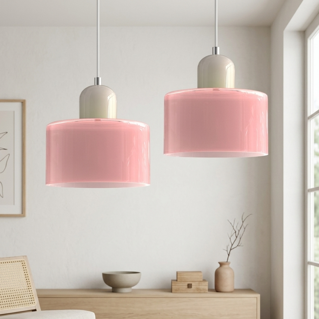 Pendellampe Ringformet Glasdesign
