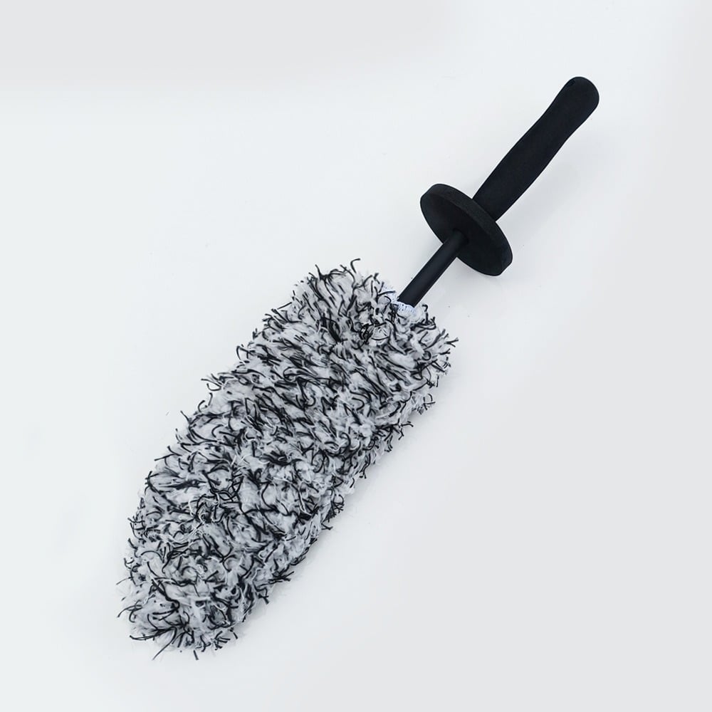 Hjulbørste med Lang Rækkevidde og Skånsom Fiber til Grundig Rengøring af Fælge