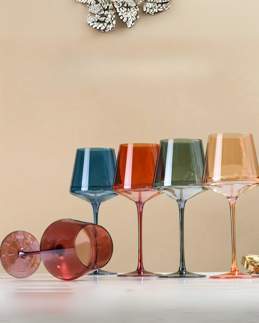 Håndformet Glassetsæt med Elegant Kunstnerisk Silhuet
