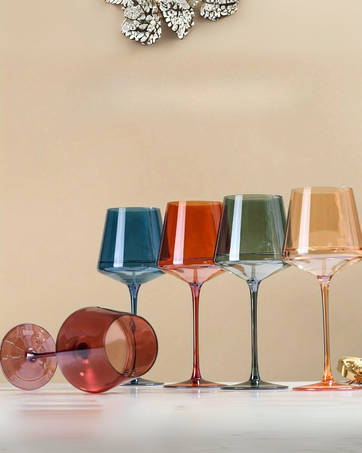 Håndformet Glassetsæt med Elegant Kunstnerisk Silhuet