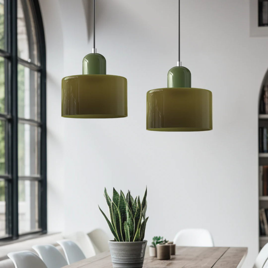 Retro Loftlampe Med Rund Glasskærm Til Blød Jævn Belysning