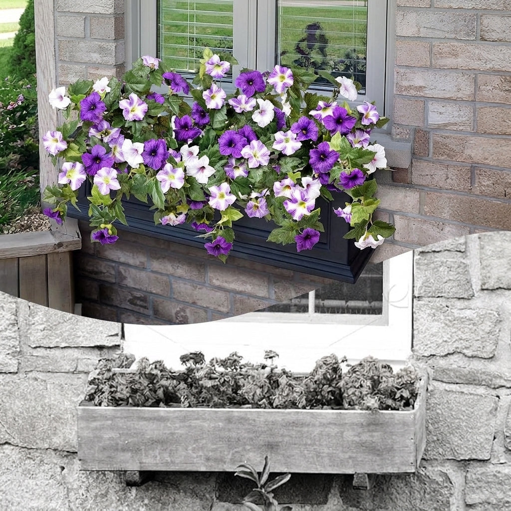 Kunstpetuniaer Der Giver Fyldig Farverig Blomstring Hele Året Uden Vedligeholdelse