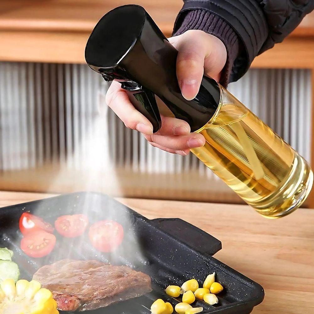 Sprayflaske Til Olie Af Glas Med Fin Tåge Og Ergonomisk Greb