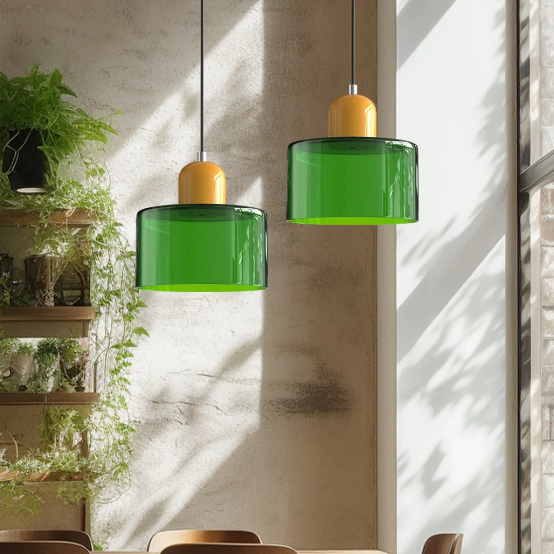 Retro Loftlampe Med Rund Glasskærm Til Blød Jævn Belysning
