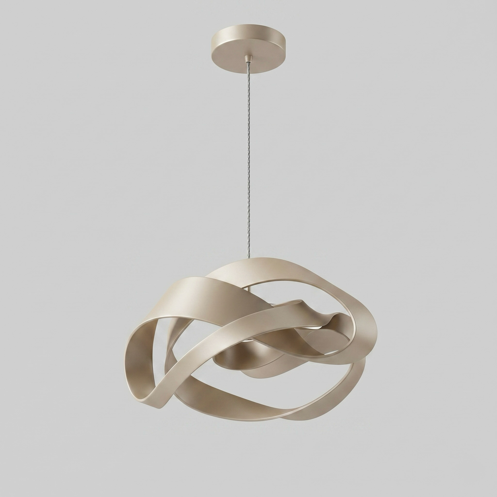 Skulpturel pendel med båndformet design
