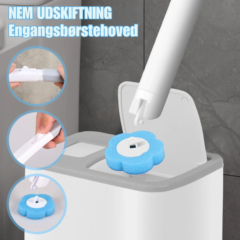 Toiletbørste med Udskiftelige Engangshoveder