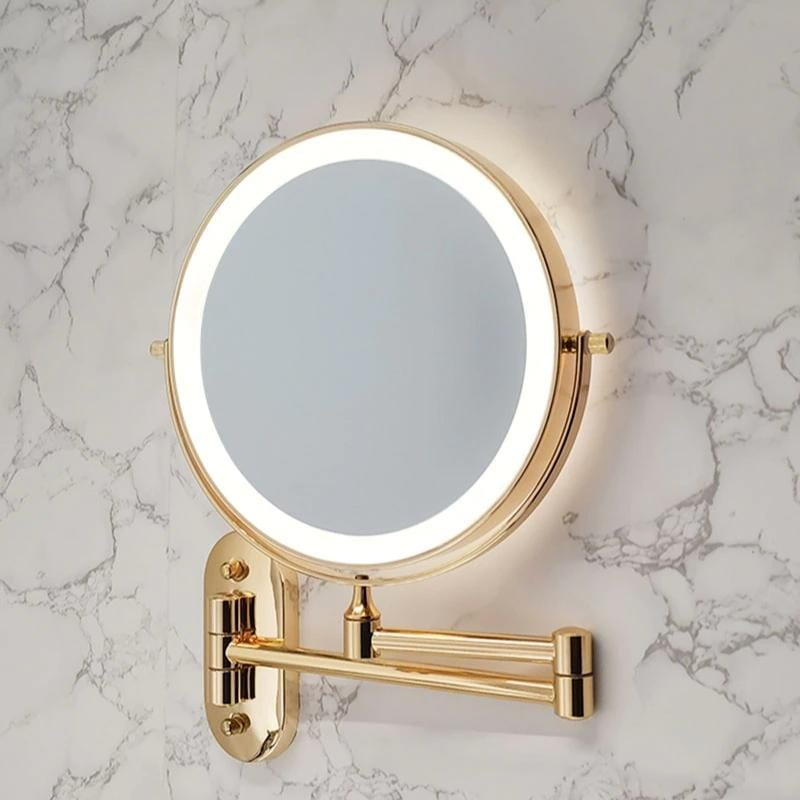 LED Makeupspejl med Forstørrelse og 360° Rotation