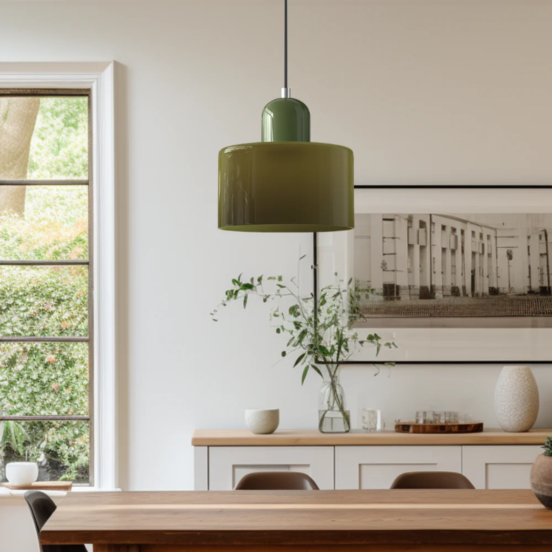 Retro Loftlampe Med Rund Glasskærm Til Blød Jævn Belysning